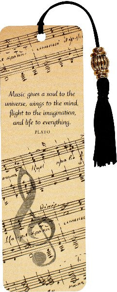 Music Tassel Beaded Bookmark