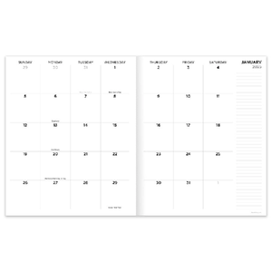 2025 Large Monthly Planner | Naval Stripes