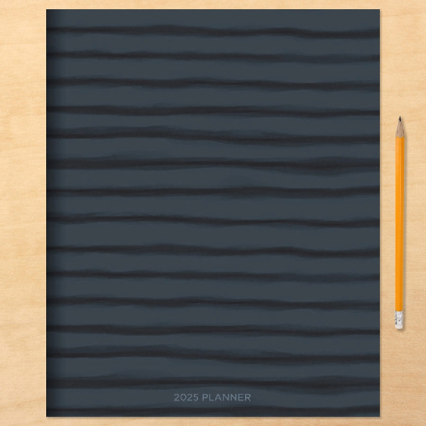 2025 Large Monthly Planner | Naval Stripes