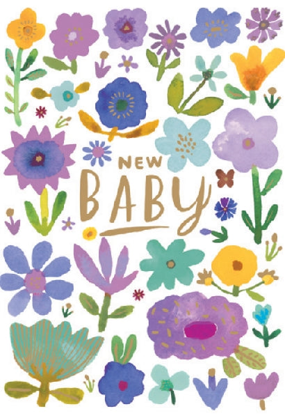 Florals New Baby Card