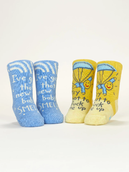 Blue Q Baby Socks | Baby Smell / Fuck Up