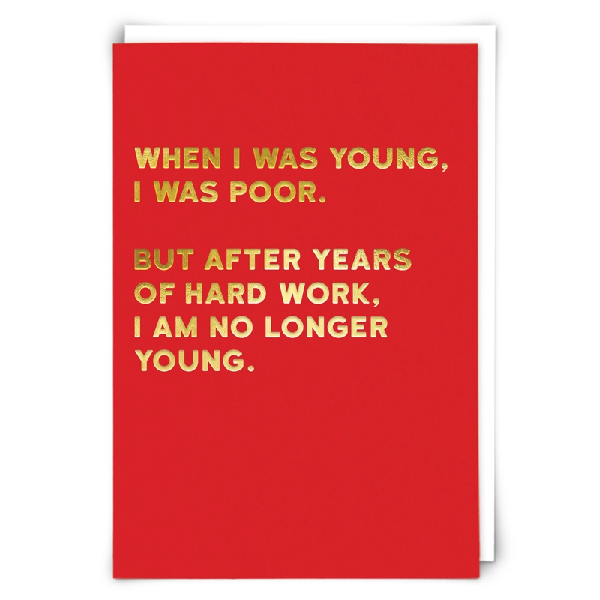 No Longer Young Blank Humour Card