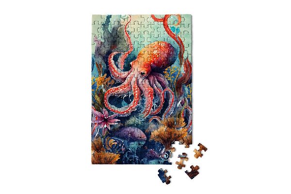 MicroPuzzles 150 Piece Mini Jigsaw Puzzle | Octopus