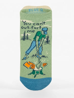 Blue Q Sneaker Socks | Out-Fart Me