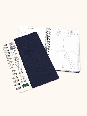 Studio Oh! Agatha 2025 17-Month Planner | Oxford Blue