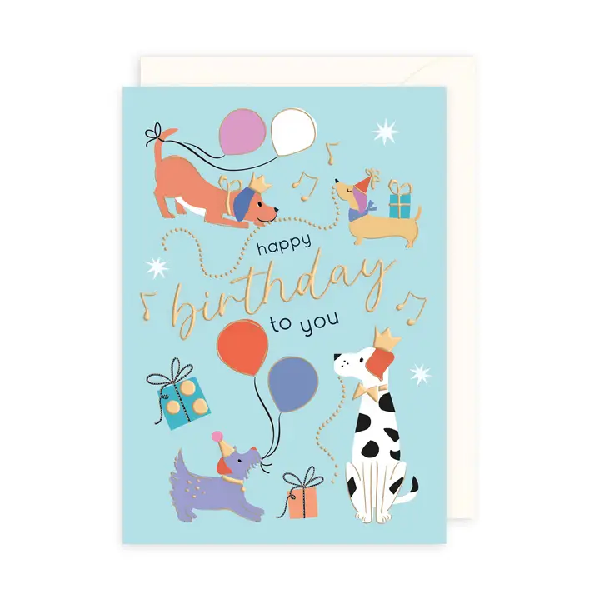 Puppy Party Birthday Card