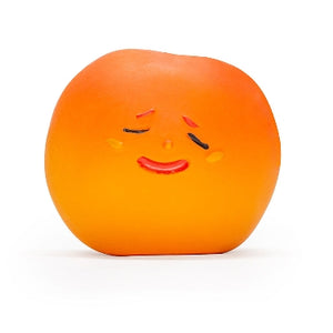 Peach Fruit Squeaker Dog Toy