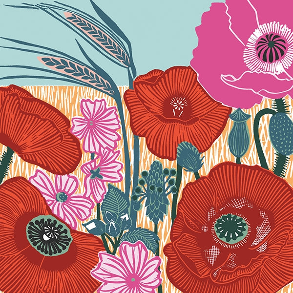 Poppies Blank Art Card