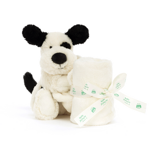 Jellycat Bashful Black And Cream Puppy Soother