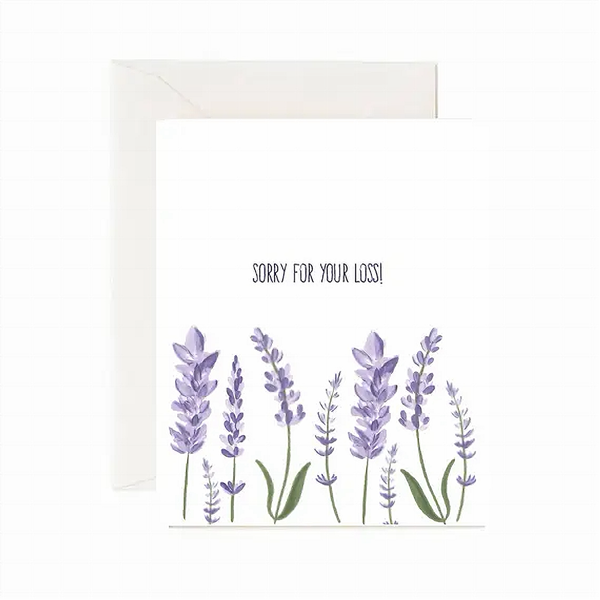 Purple Flowers Sympathy Card