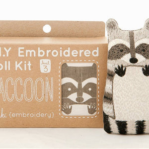 Kiriki Press Embroidery Kit | Raccoon