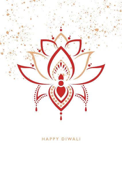 Flower Happy Diwali Card