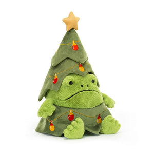 Jellycat Christmas Tree Ricky Rain Frog Plush