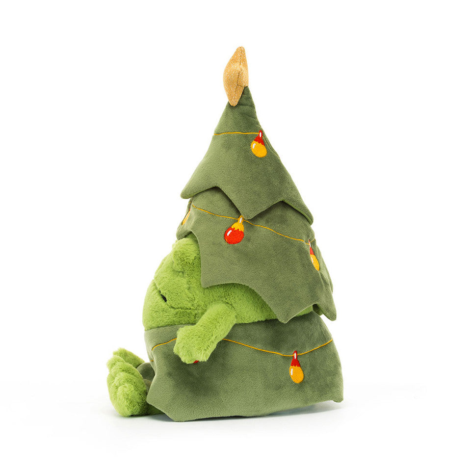 Jellycat Christmas Tree Ricky Rain Frog Plush