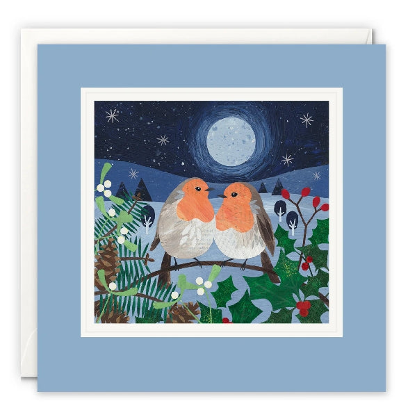 Winter Robins Blank Art Card