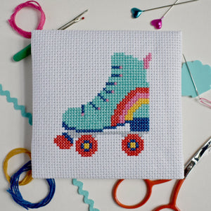 Roller Skate Mini Cross Stitch Kit