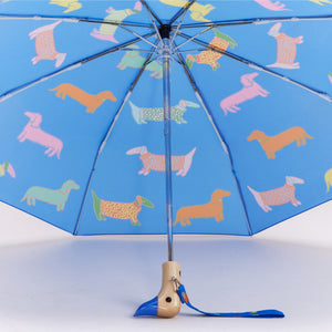 Sausage Dog In Blue Duckhead Umbrella