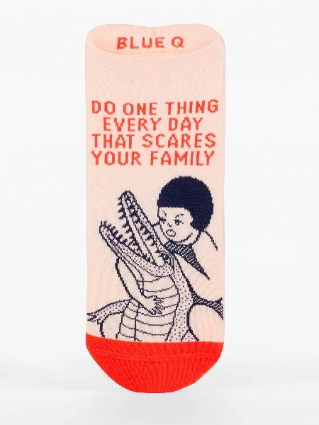 Blue Q Sneaker Socks | Scares Your Family