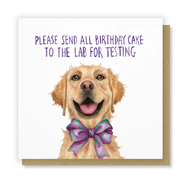 Send To The Lab Birthday Card