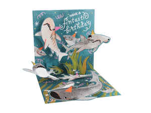 Sharks Pop-Up Birthday Card