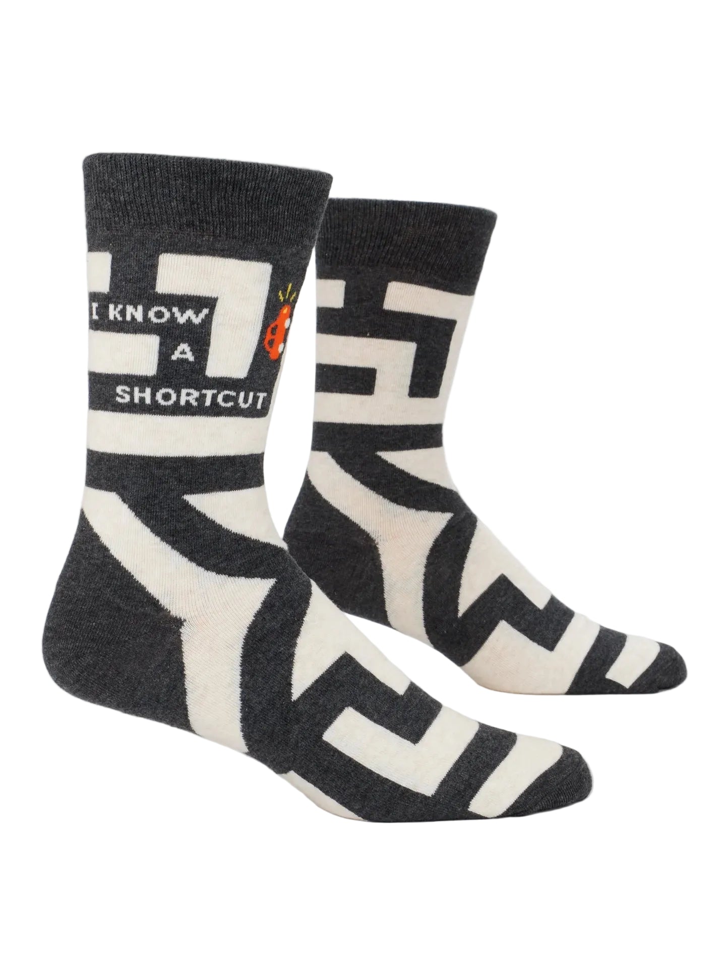 Blue Q Men's Crew Socks | I Know A Shortcut