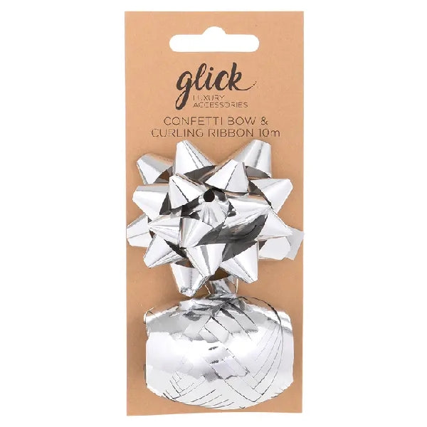 Metallic Silver Bow/Ribbon Multipack