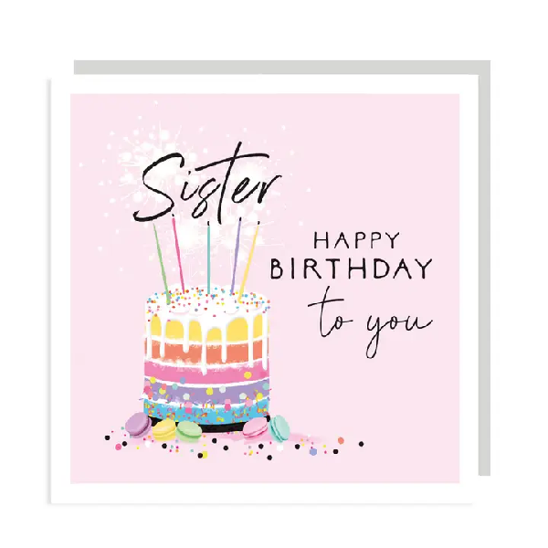 Sister Cake Relative Birthday Card