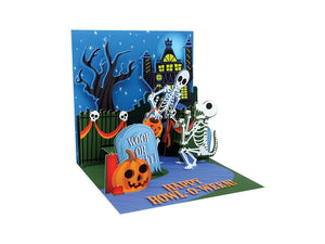 Skeleton Dog Halloween Pop Up Card