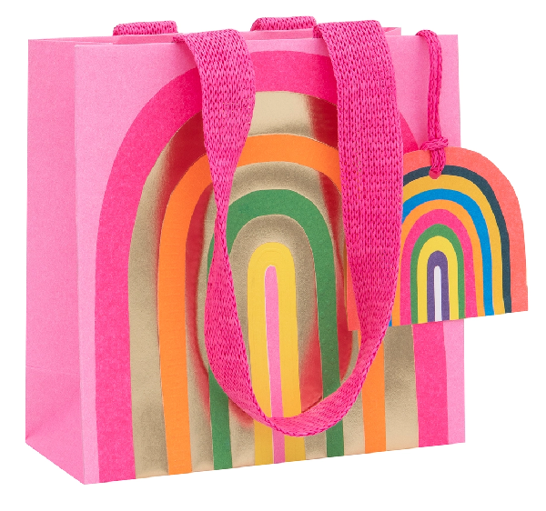 Small Retro Rainbows Gift Bag