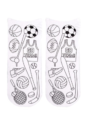 Living Royal Kids Colouring Socks | Sports