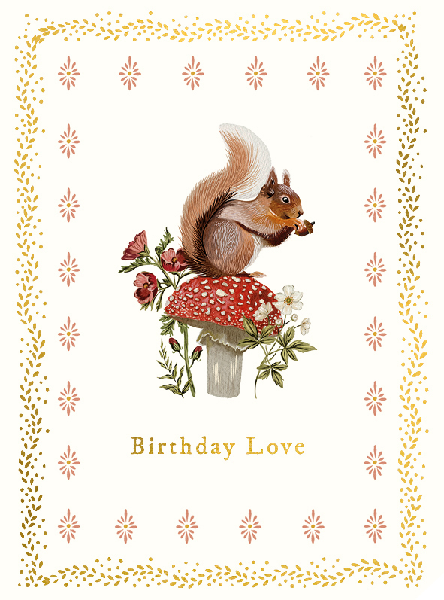 Squirrel Birthday Card