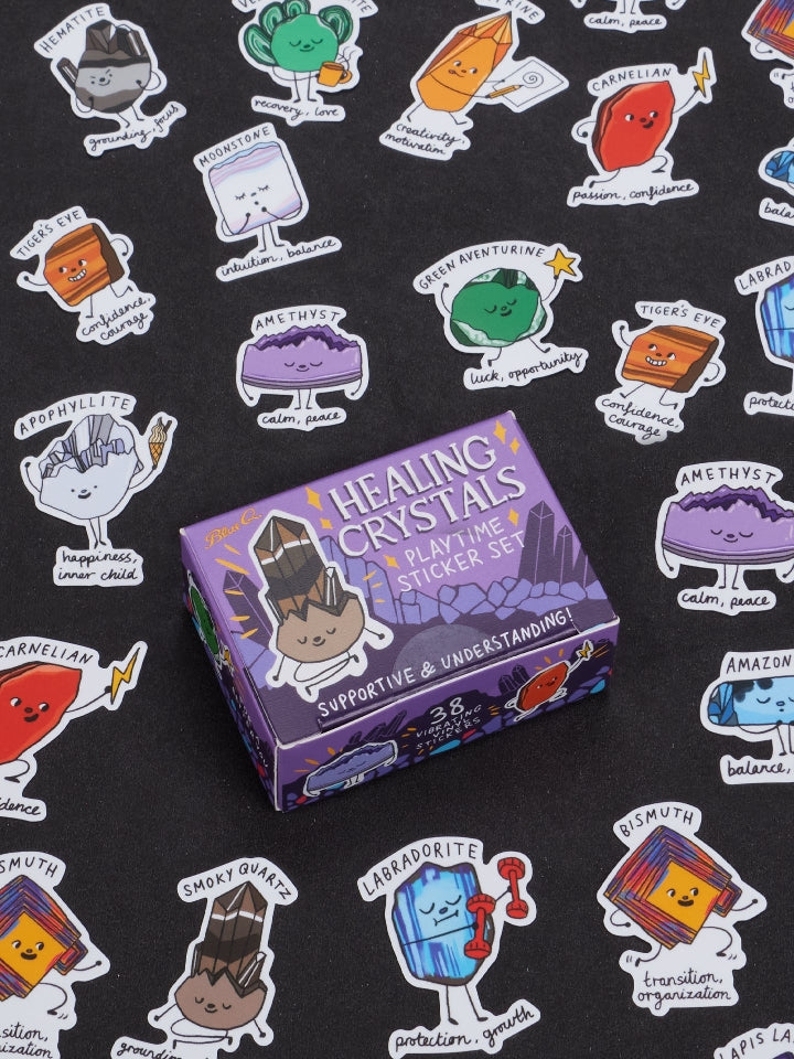 Blue Q Sticker Set | Healing Crystals