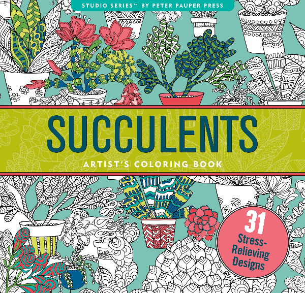 Succulents Colouring Book