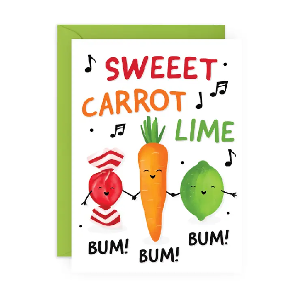 Sweet Carrot Lime Birthday Card