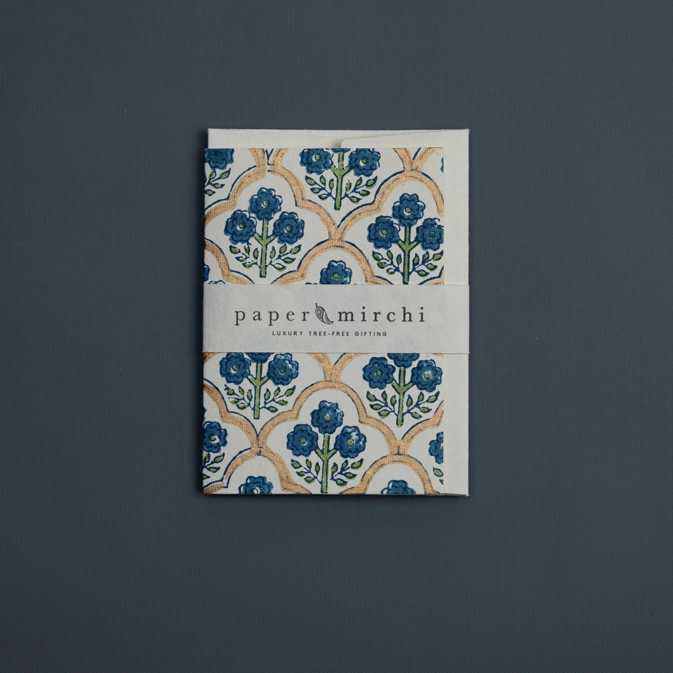 Trellis Indigo Blank Art Card