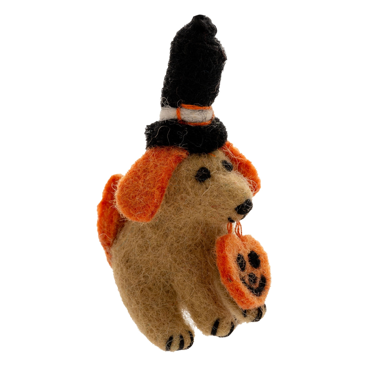 Trick Or Treat Puppy Felt Halloween Ornament