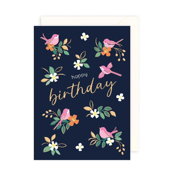 Twilight Birdies Birthday Card