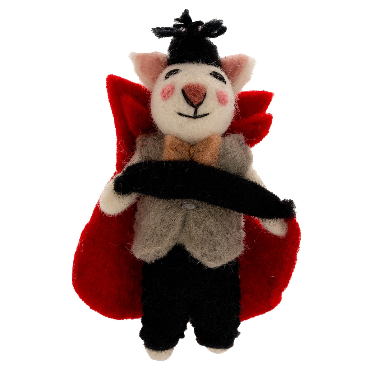 Vampire Kitty Felt Halloween Ornament
