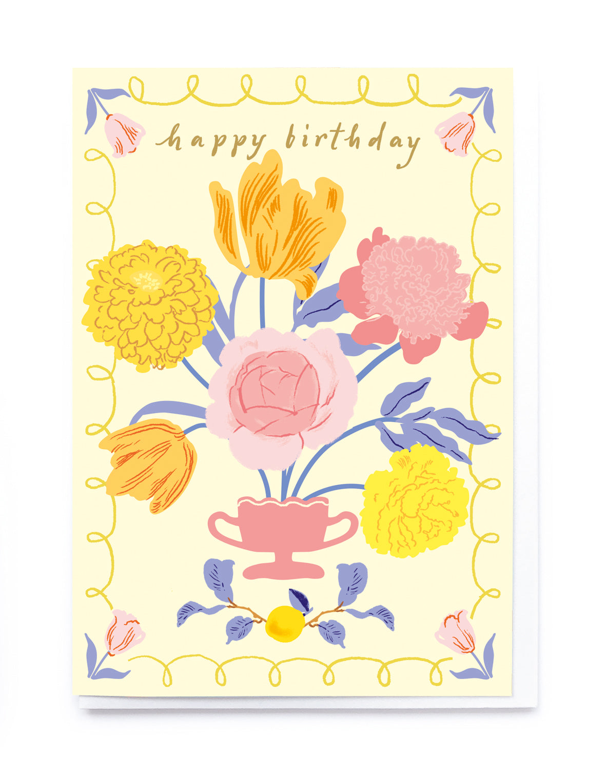 Vase & Flowers Birthday Card