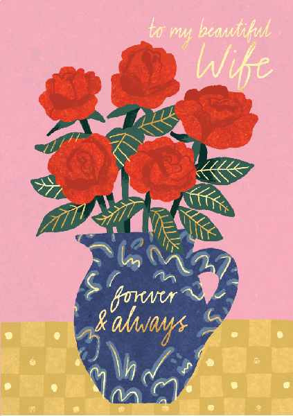 Wonderful Wife Vase Love Card