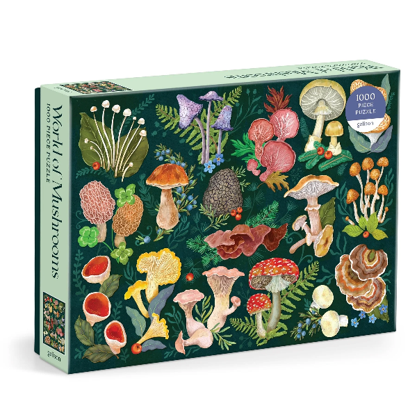 Galison 1000 Piece Puzzle | World Of Mushrooms