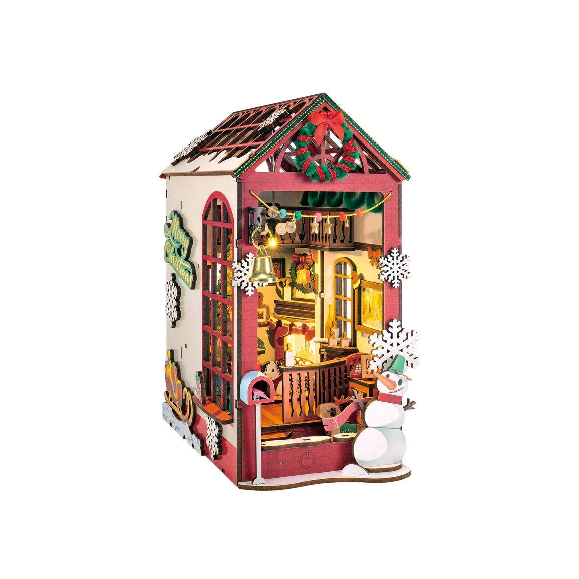 DIY Miniature Book Nook Kit | Christmas Indoor Scene