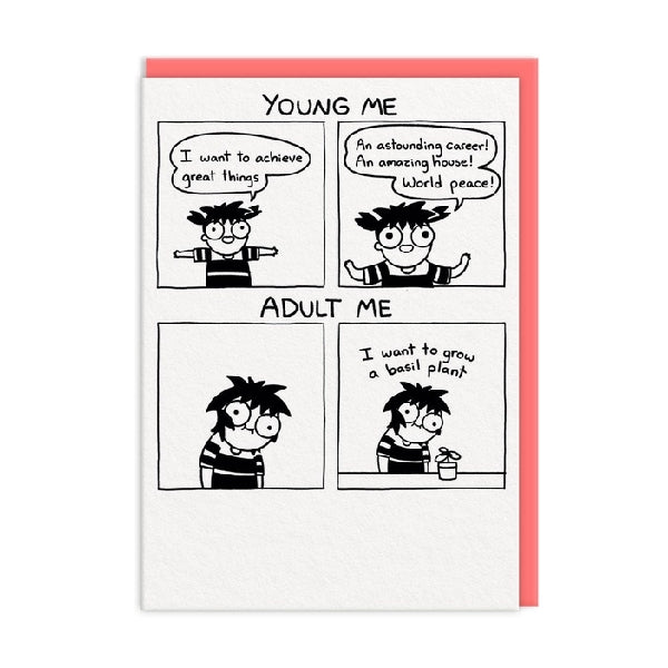 Young Vs Adult Me Blank Humour Card