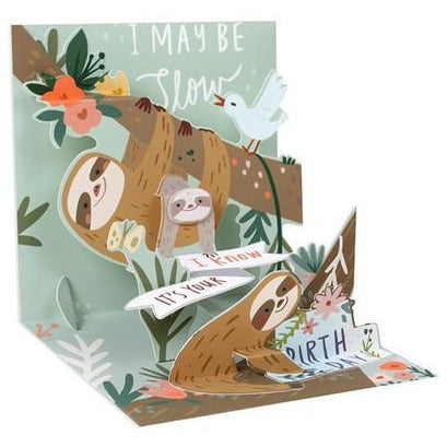 Sloth Birthday Pop Up Birthday Card