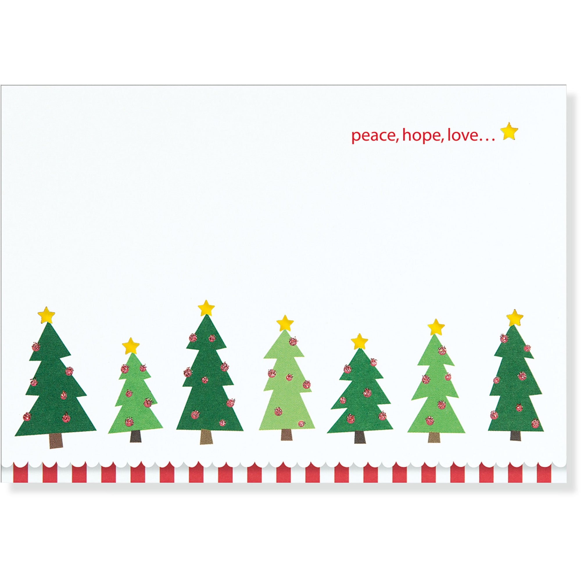 Sparkly Christmas Trees Boxed Holiday Cards| Set of 20