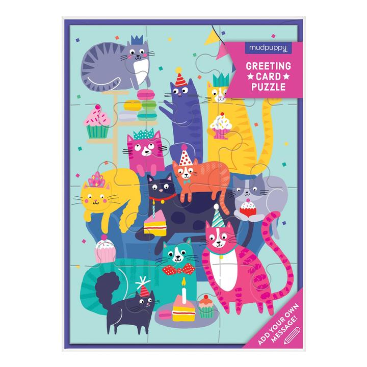 Cat Party - Puzzle Card