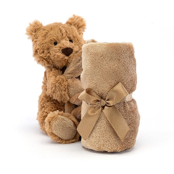 adorably soft bear soother by popular brand Jellycat.