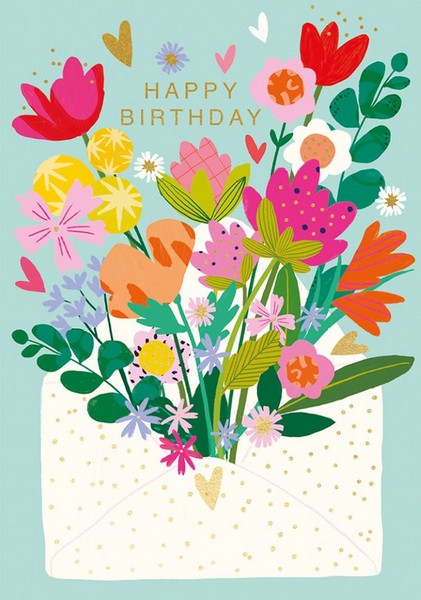 Birthday Flowers Card