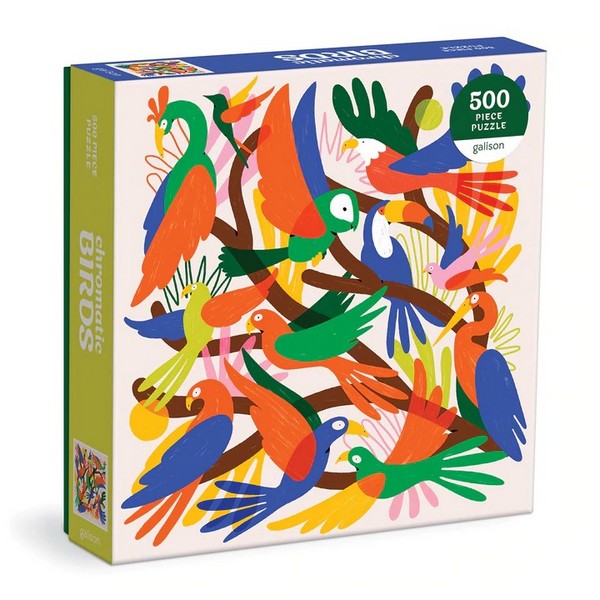 Galison 500 Piece Puzzle | Chromatic Birds