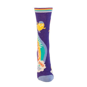 Blue Q Women's Crew Sock Shitting Rainbows Kind Of Day | The Gifted Type